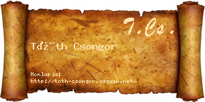 Tóth Csongor névjegykártya
