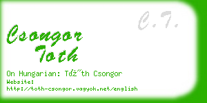 csongor toth business card