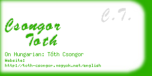 csongor toth business card